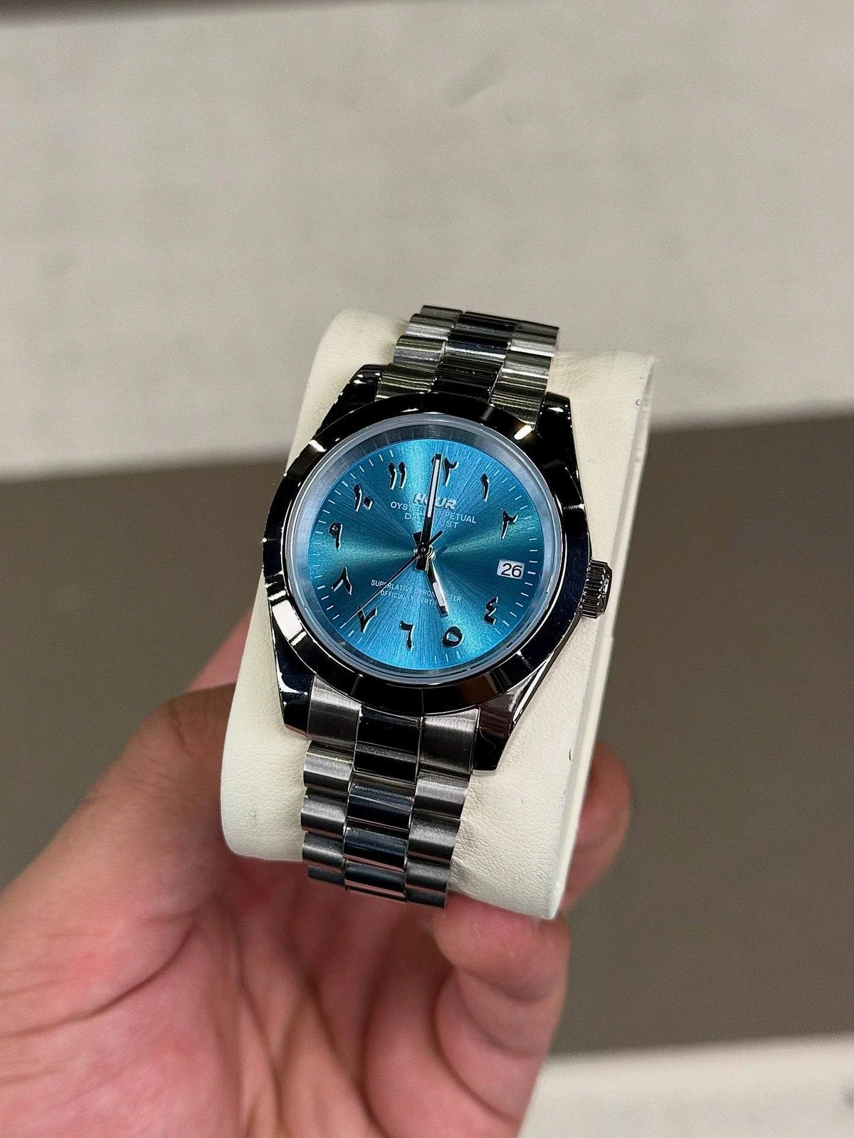 Sky blue Arabic Dial