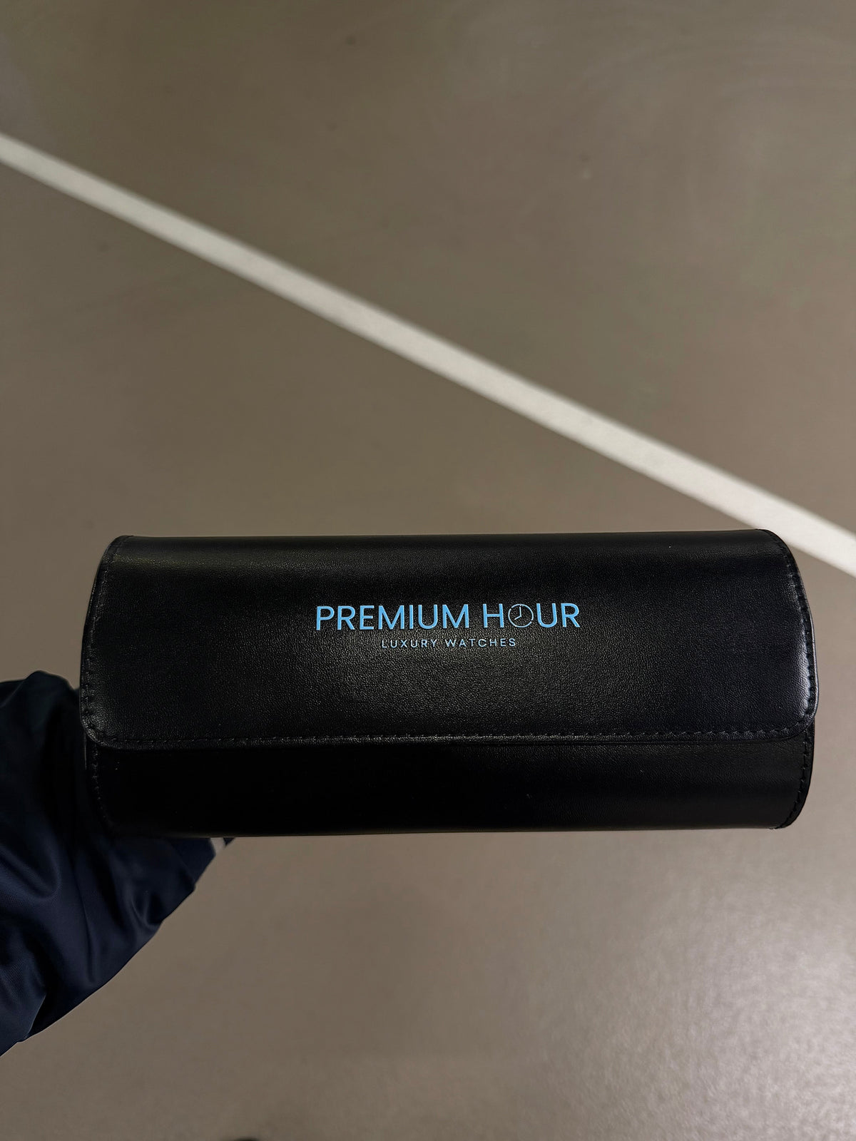 3 Slot Black Leather Box