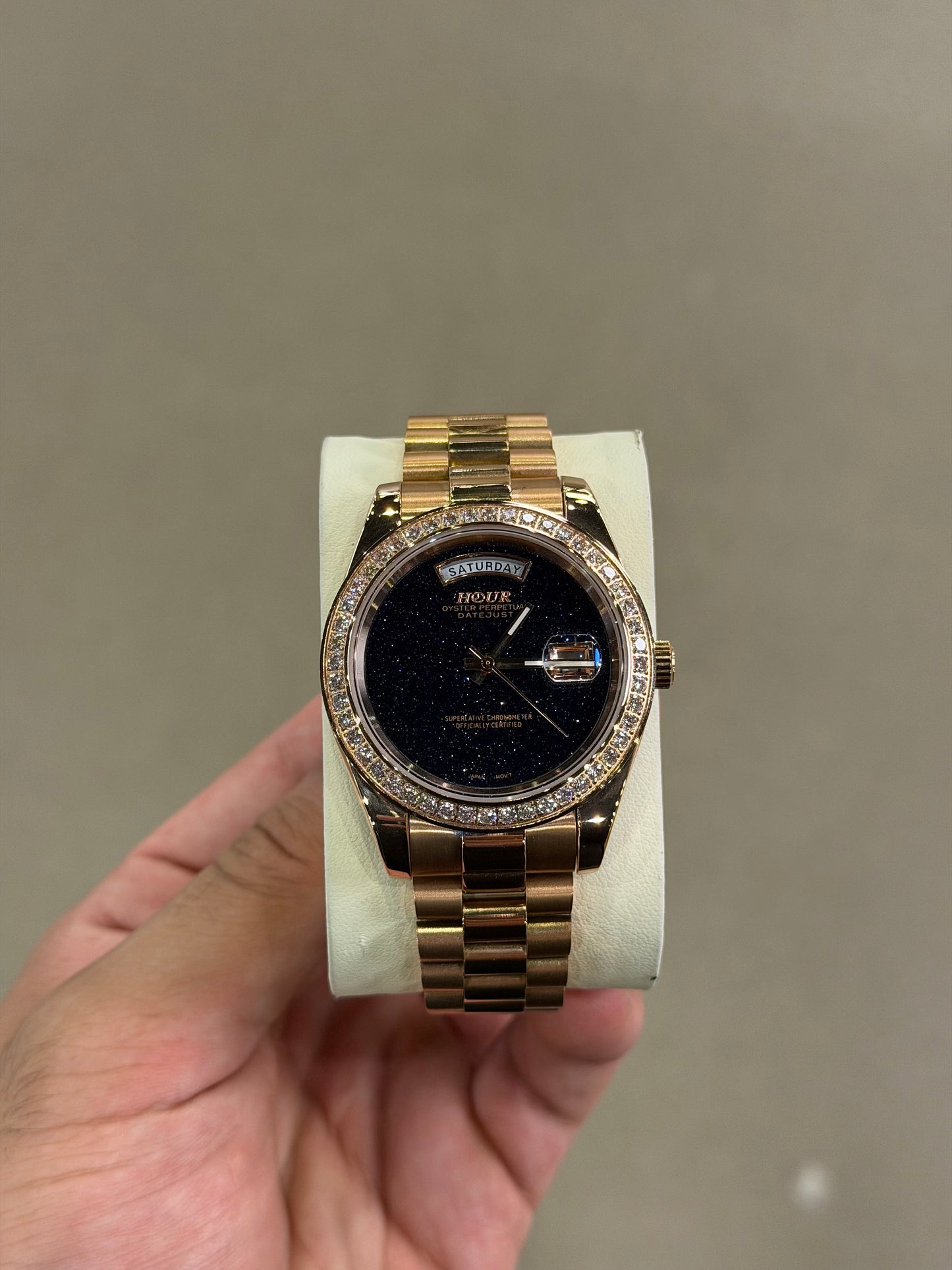 Rose Gold Galaxy Burst