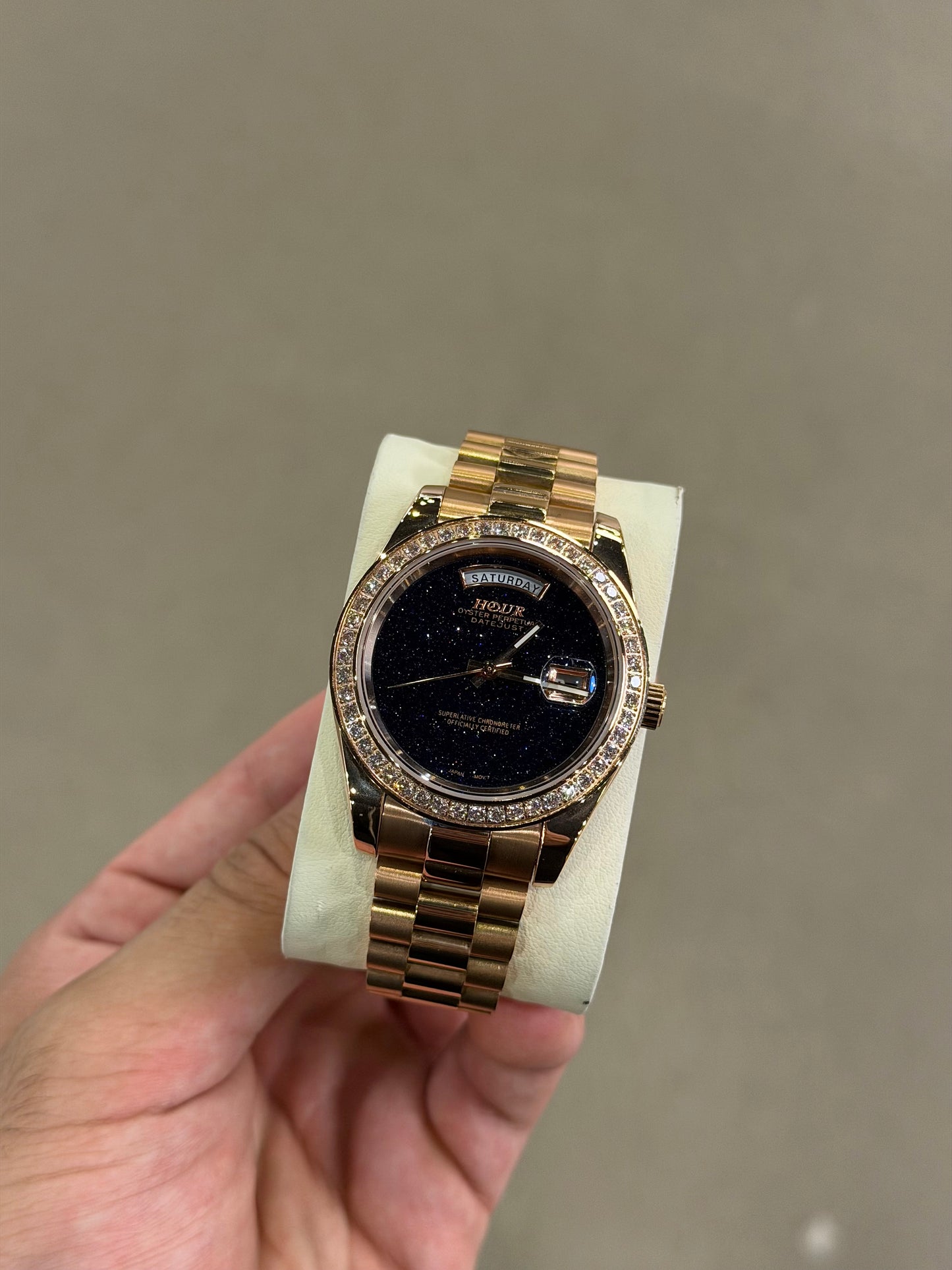 Rose Gold Galaxy Burst