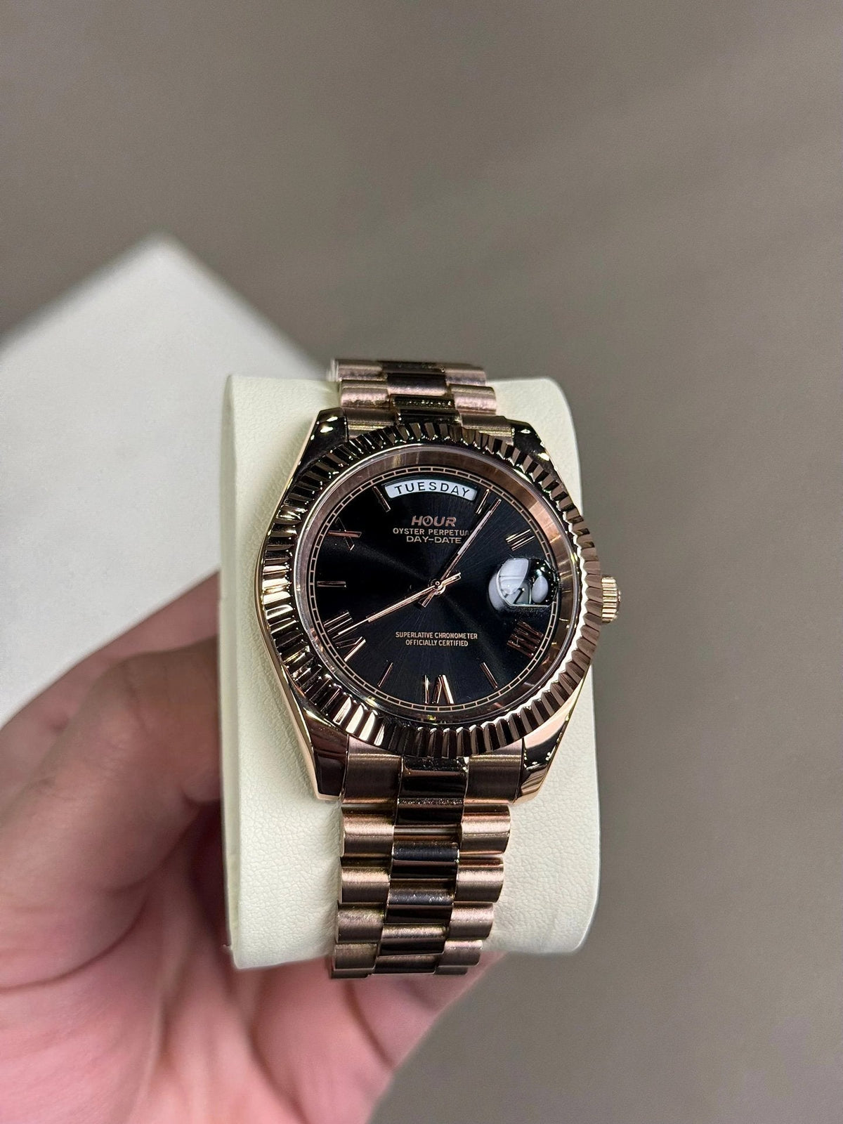Golden Roman Numeral Dial