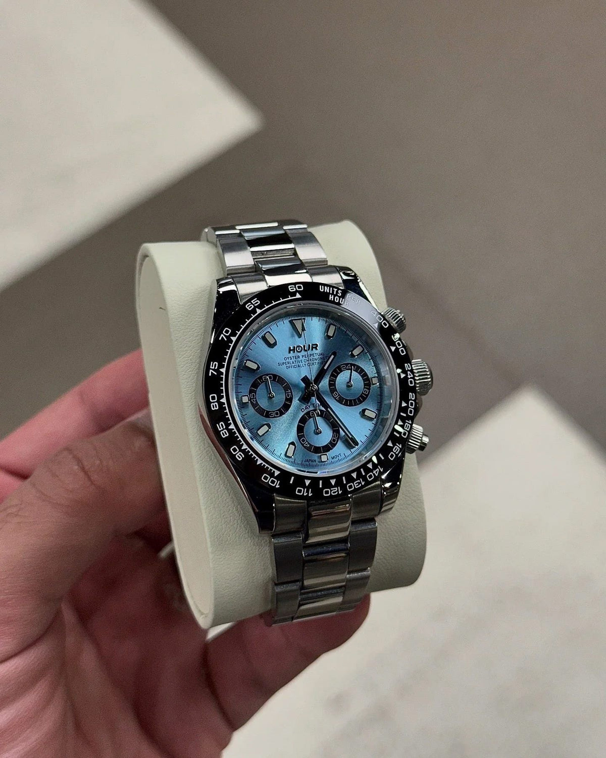 Ice Blue Racer Dial