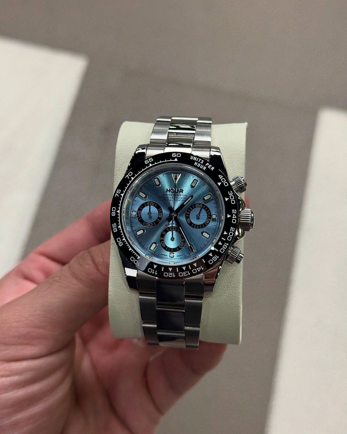 Ice Blue Racer Dial