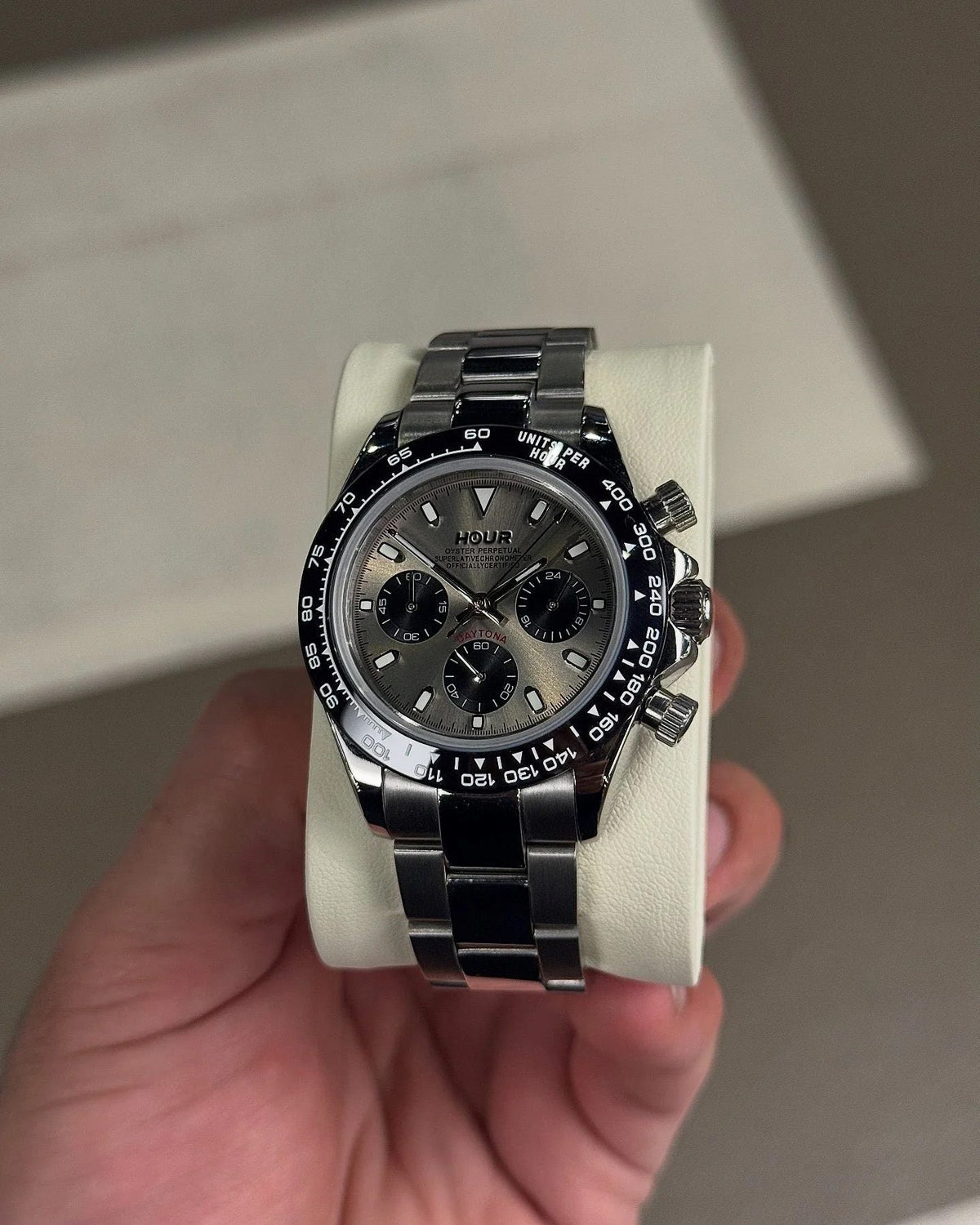 Satin Grey Racer Dial